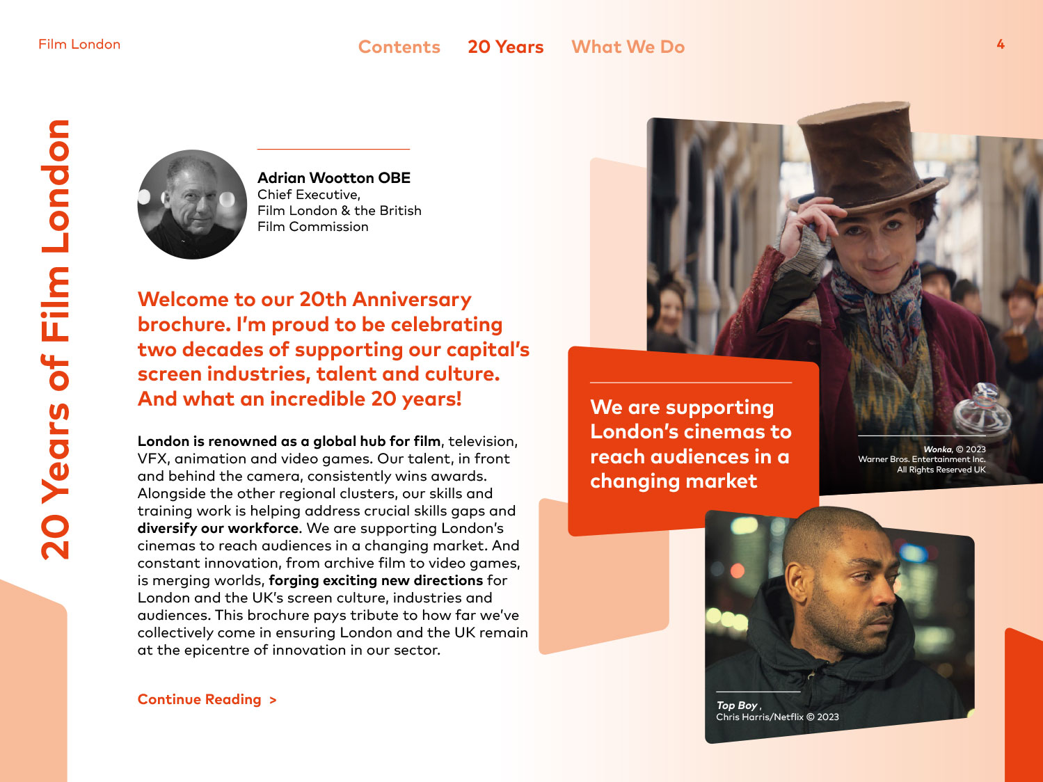 Anniversary logo design for Film London