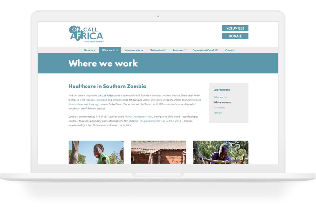 OCA Website design